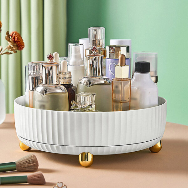 Light Luxury Cosmetic Turnable Storage Display Rack